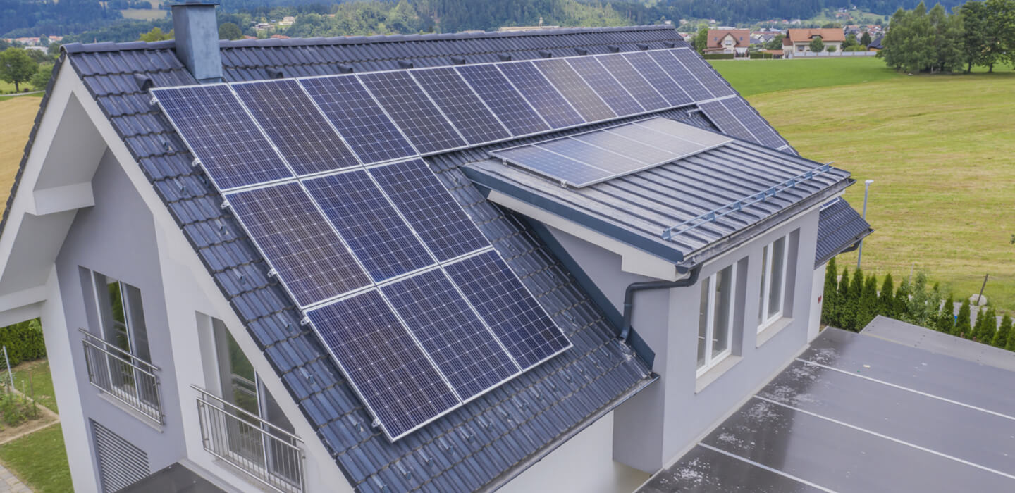 new roof with solar panels