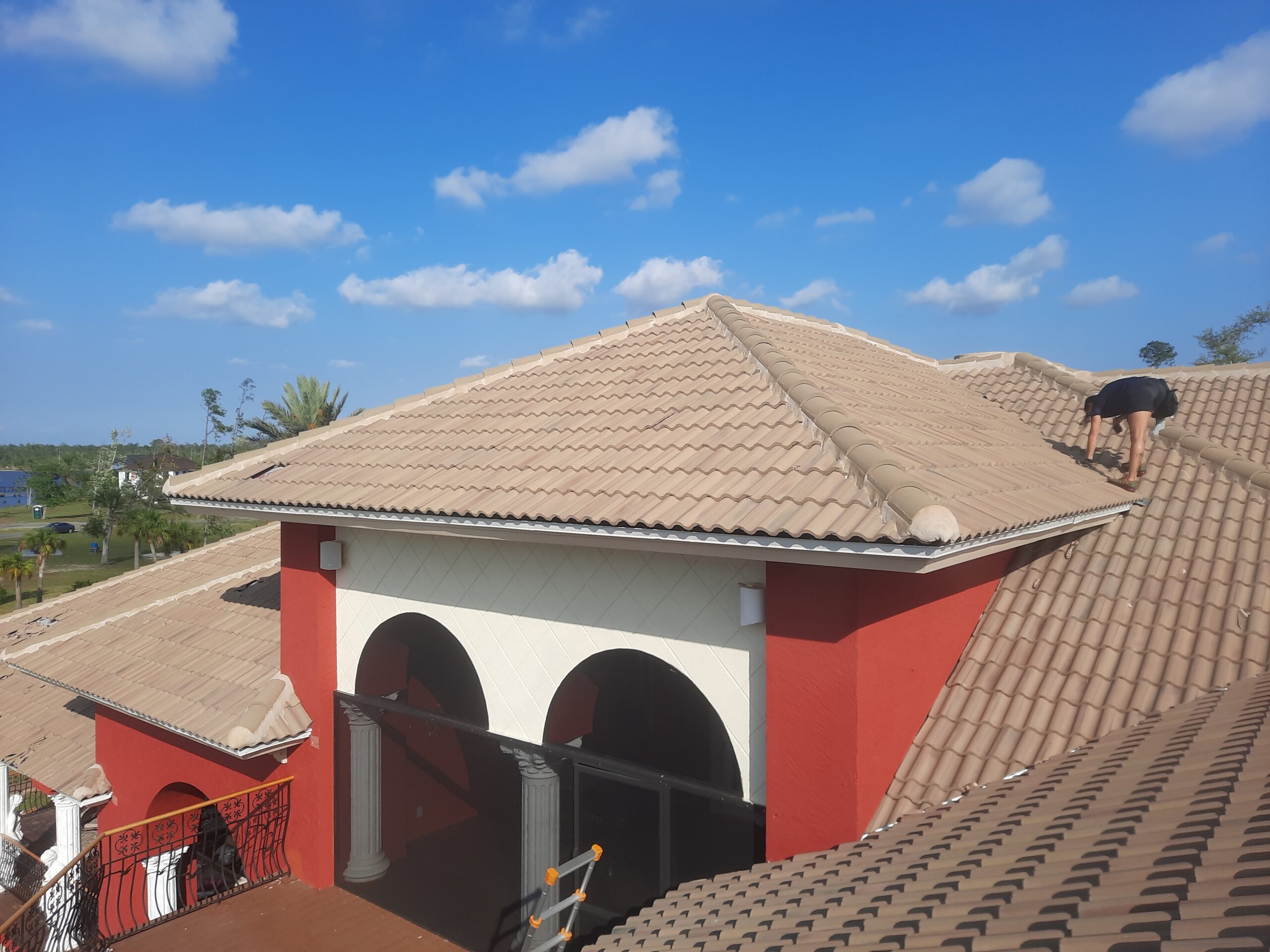 Spanish-style tile roof in Florida