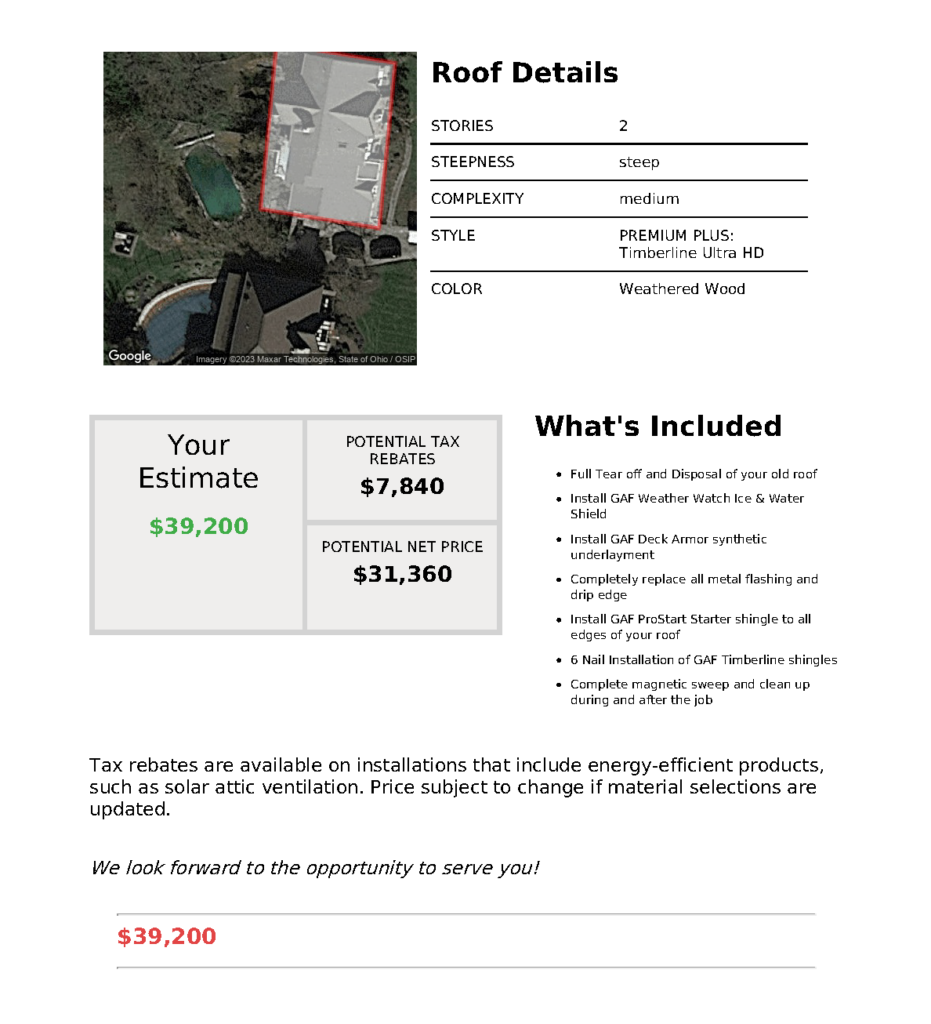 Estimate for affordable roof repair after storm damage in Florida